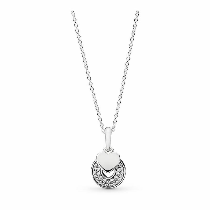 Pandora Celebration Hearts Pendant Necklace Online NZ, Sterling Silver (723045-NAZ)